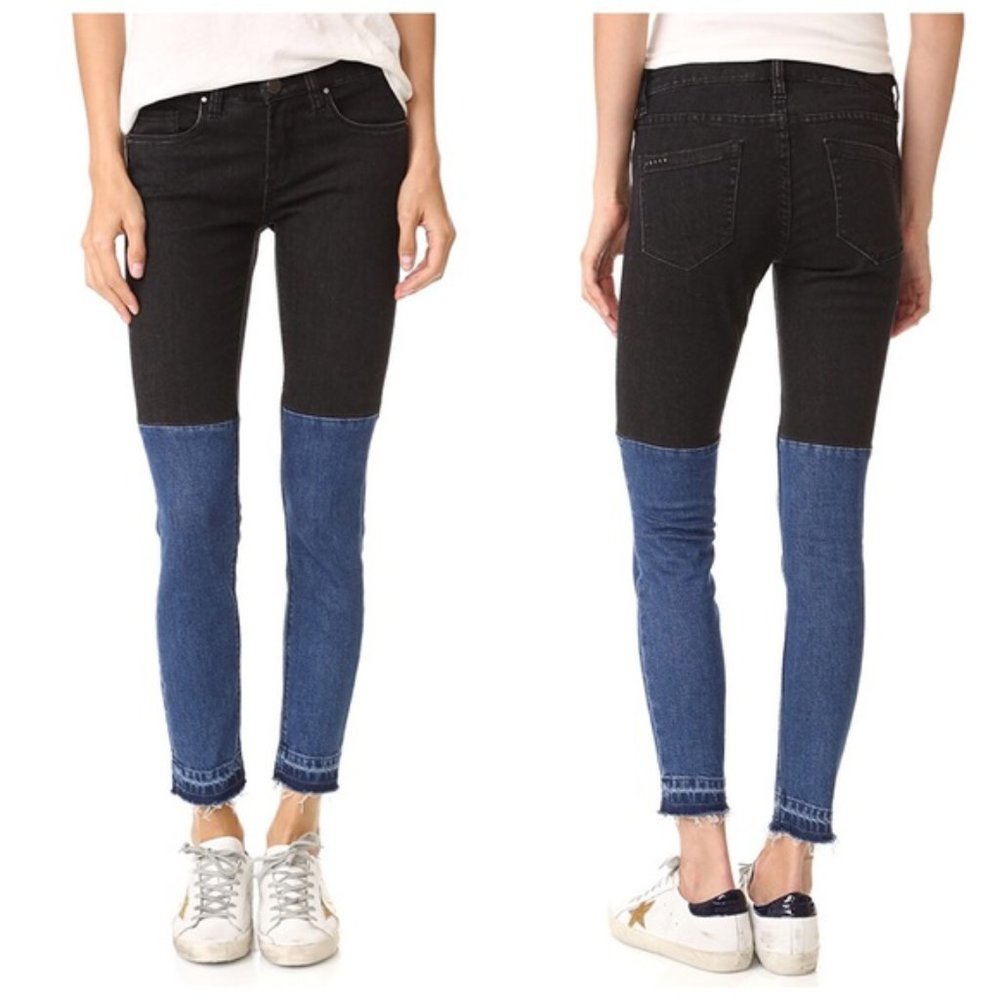 BLANKNYC Two Toned Raw Hem Jeans